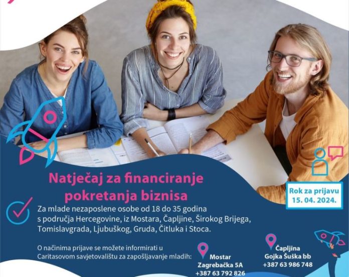 1712652166 Caritas I Program Yourjob Bih Objavljuju Natjecaj Za Financiranje Pokretanja