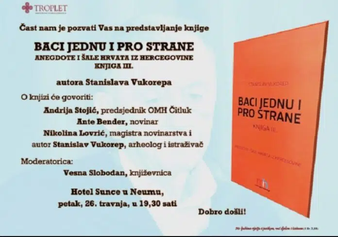 Najava Promocija Knjige Baci Jednu I Pro Strane Stanislava