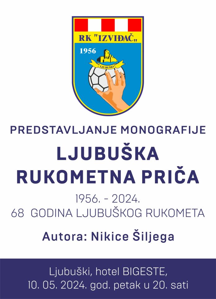 Veceras Predstavljanje Monografije Ljubuska Rukometna Prica Autora Nikice Siljega