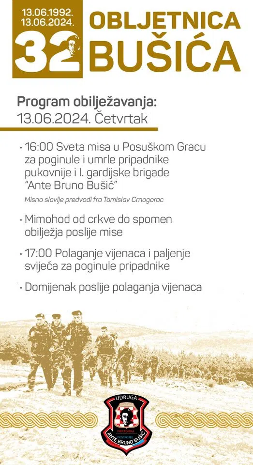 Najava: 32. obljetnica osnivanja Prve profesionalne postrojbe Pukovnije i 1. 1718180094 Najava 32 Obljetnica Osnivanja Prve Profesionalne Postrojbe Pukovnije I 1