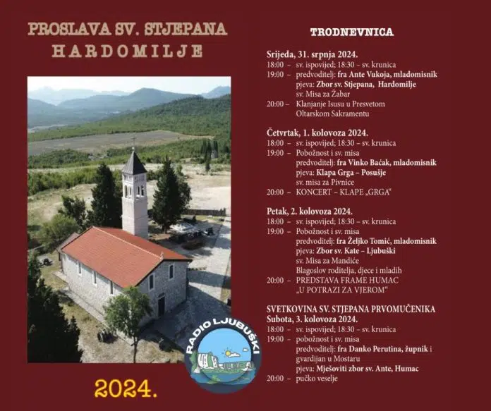 Župa Humac: Proslava Sv. Stjepana u Hardomilju. 1722267972 Zupa Humac Proslava Sv Stjepana U Hardomilju