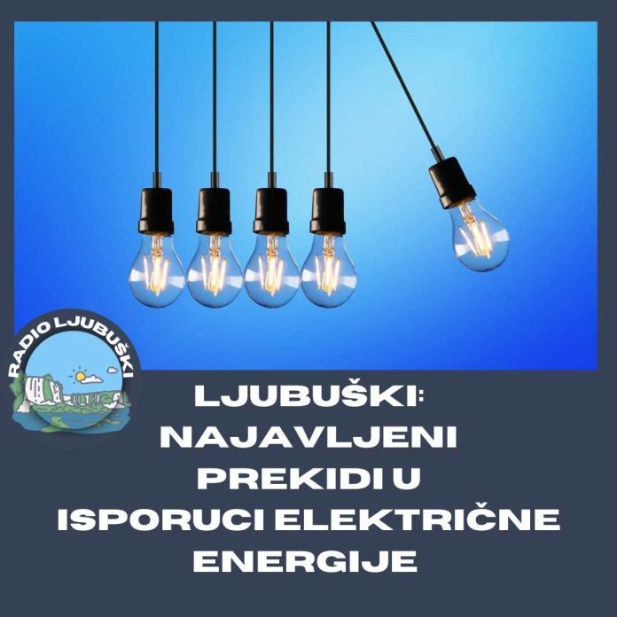 Elektro Ljubuski Obavijest O Prekidu Isporuke Elektricne Energije Za Ponedjeljak