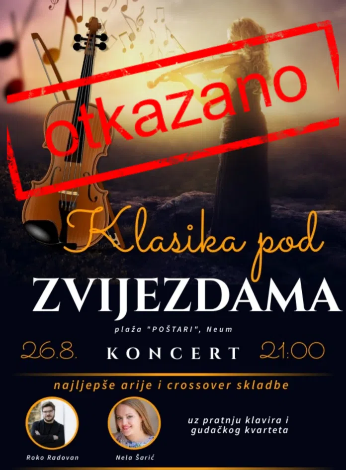 Koncert Koncert Klasika Pod Zvijezdama Otkazan Zbog Dana Zalosti