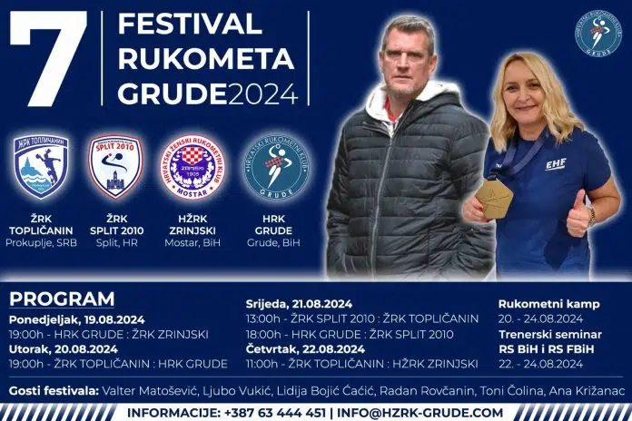 NAJAVA: Festival rukometa u Grudama 2024. i promocija monografije “Rukometne Najava Festival Rukometa U Grudama 2024 I Promocija Monografije Rukometne