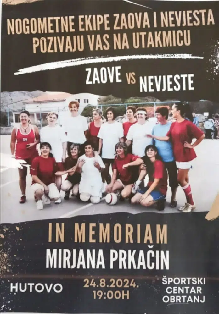 NAJAVA: Nogometni turnir Najava Nogometni Turnir Zaove Protiv Nevjesta