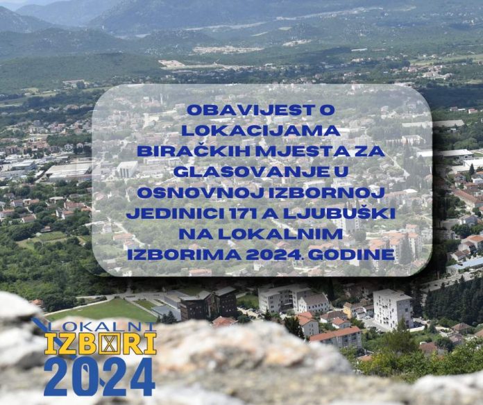 Obavijest O Lokacijama Birackih Mjesta Za Glasanje U Oie 171A