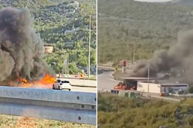 Video Dramaticna Situacija U Splitu Veliki Pozar Na Benzinskoj