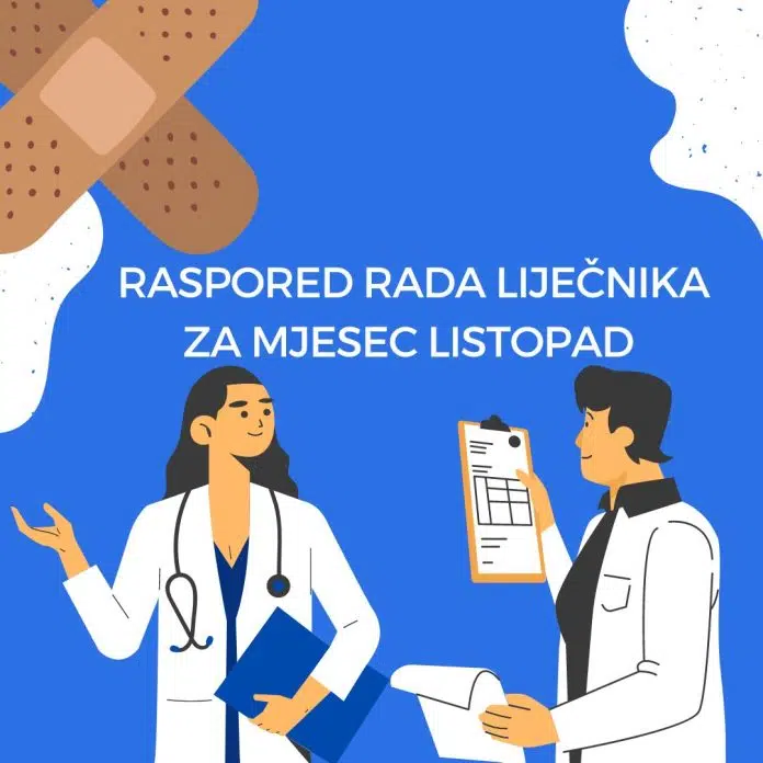 1728578320 Raspored Rada Lijecnika Dz Ljubuski Za Mjesec Listopad