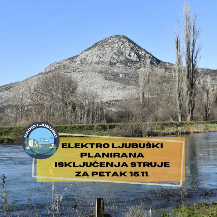 Elektro Ljubuški: Obavijest o isključenjima