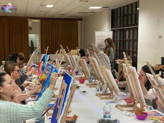 FOTO: Umjetnost na platnu, vino u čaši: Prva Art&Wine radionica