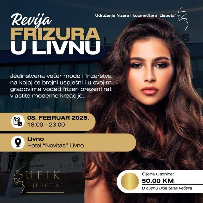 Večer mode u Livnu: Revija frizura poznatih bh. frizera