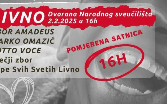 Zbog borbe za zlato pomjerena satnica humanitarnog koncerta u Livnu