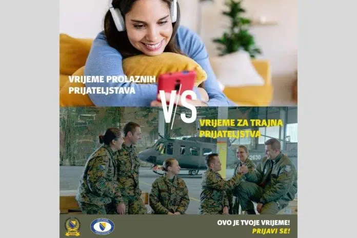 Ministarstvo obrane BiH objavilo oglas za prijem 400 kandidata u