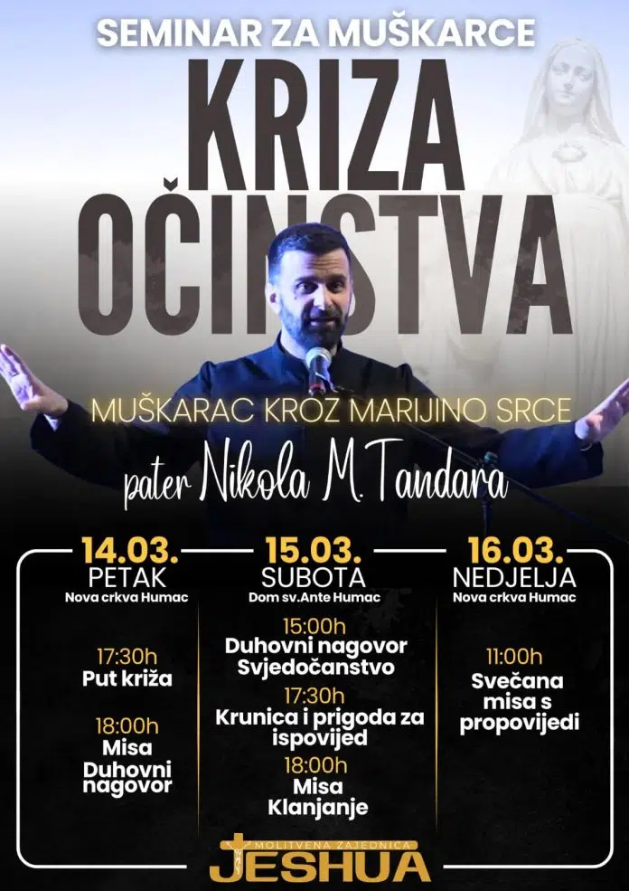 Seminar “Muškarac kroz Marijino srce” na Humcu