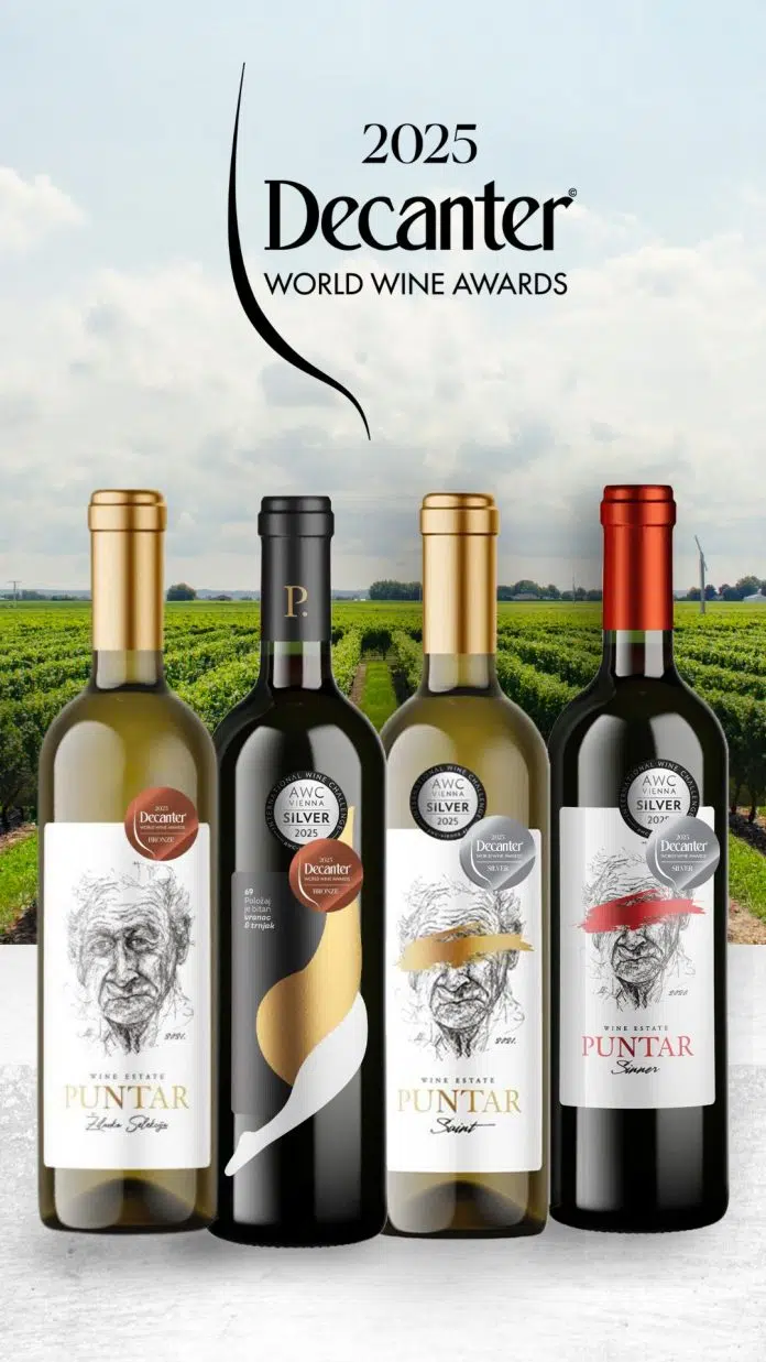 Vina Puntar nagrađena na prestižnom Decanter World Wine Awards 2025