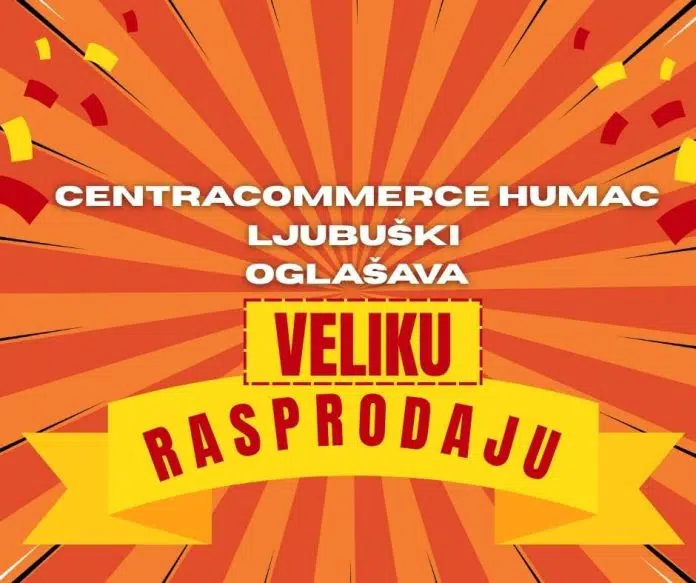 Nemojte propustiti veliku rasprodaju u Centracommercu!