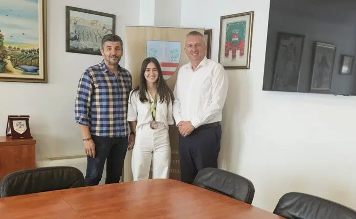 Karatistica Patricija Prga na prijemu kod načelnika općine Čitluk pred