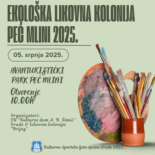 NAJAVA: Ekološka likovna kolonija Peć Mlini 2025.