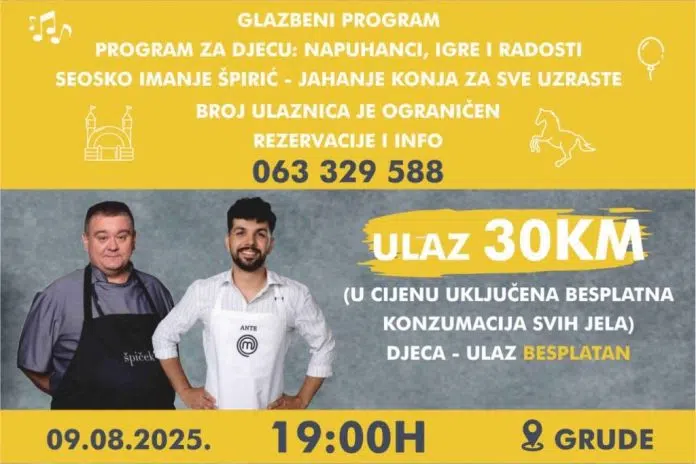 Najuskusniji događaj ljeta “3,2,1 KUHAJ” uskoro u Grudama