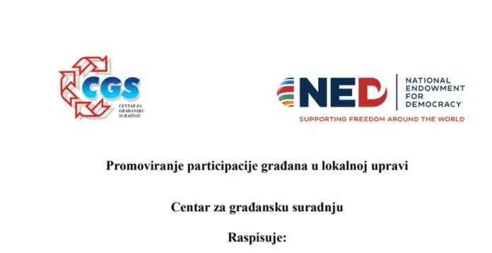 Javni poziv za dodjelu grantova za provedbu projekata/inicijativa lokalnih organizacija