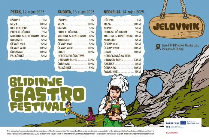Program i jelovnik Gastro festivala Blidinje 2025.
