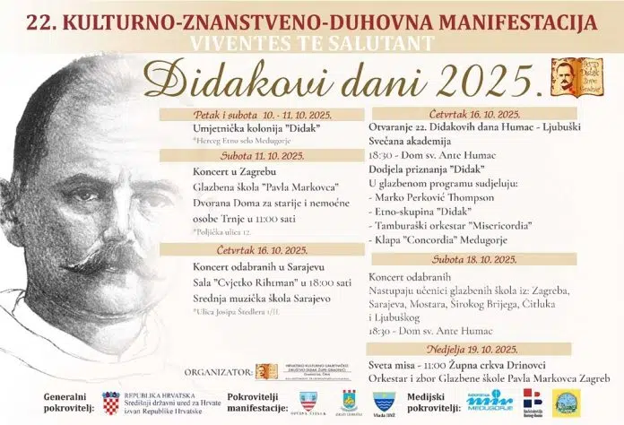 22. Didakovi dani od 10. do 19. listopada