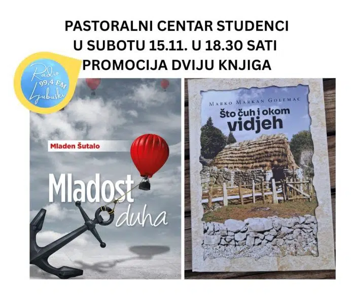 NAJAVA: Promocija knjiga u Pastoralnom centru
