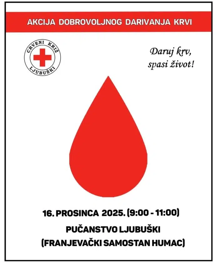 U Franjevačkom samostanu Humac darivanje krvi za pučanstvo u sklopu