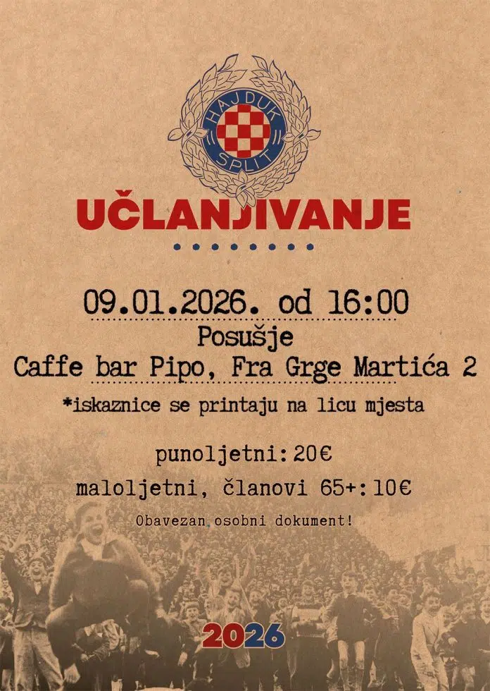 Treću godinu zaredom u Posušju organizirano učlanjivanje u Hajduk