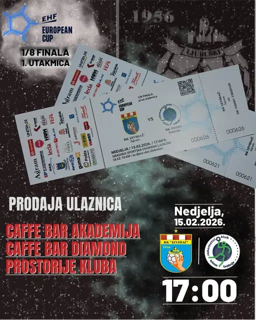 RK Izviđač Agram pustio je u prodaju ulaznice za utakmicu