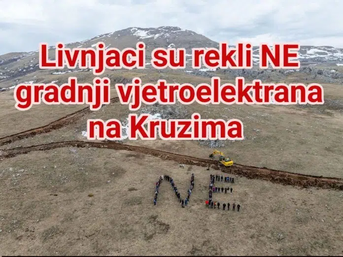 VIDEO / Mještani Livna održali prosvjed protiv gradnje vjetroelektrane Čadilj