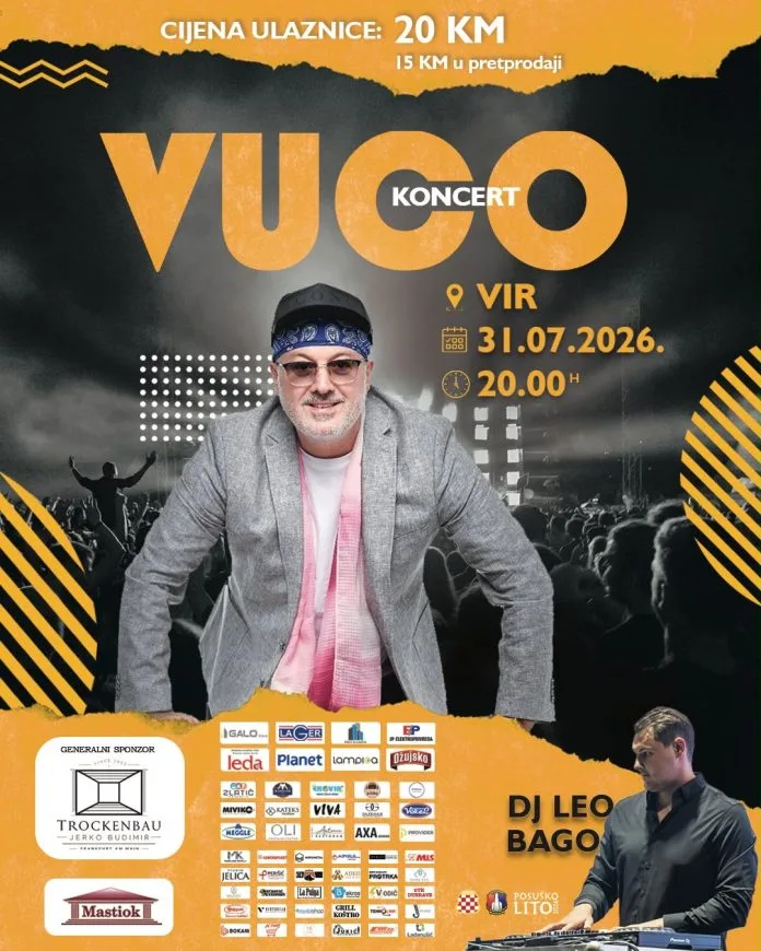 Siniša Vuco stiže u Vir: Spektakl ljeta uz DJ Lea