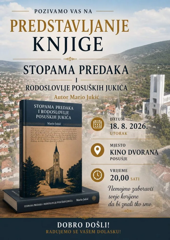 Posušje dobiva knjigu o rodoslovlju Jukića: Predstavljanje 18. kolovoza u