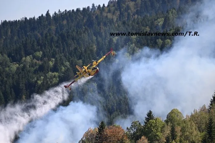 VIDEO: POŽAR na Ljubuši pod kontrolom, spriječeno širenje prema Vranu