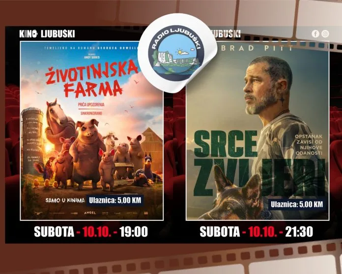 Ove subote u kinu: Životinjska farma i Srce zvijeri s